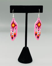 Load image into Gallery viewer, Beaded Feather Earrings