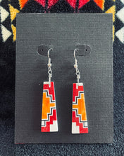 Load image into Gallery viewer, Multi-stone &amp; Shell Inlay Wedge Dangle Earrings- 17 Designs to Choose From
