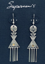 Load image into Gallery viewer, Supernaw's Teepee Earrings with Fringe Dangles
