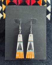 Load image into Gallery viewer, Multi-stone &amp; Shell Inlay Wedge Dangle Earrings- 17 Designs to Choose From
