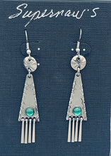 Load image into Gallery viewer, Supernaw's Wedge Earrings with Fringe Dangles
