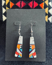 Load image into Gallery viewer, Multi-stone &amp; Shell Inlay Wedge Dangle Earrings- 17 Designs to Choose From
