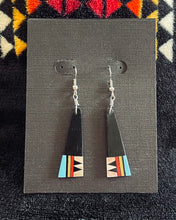 Load image into Gallery viewer, Multi-stone &amp; Shell Inlay Wedge Dangle Earrings- 17 Designs to Choose From
