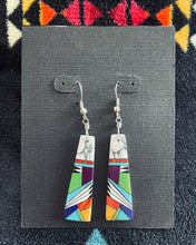 Load image into Gallery viewer, Multi-stone &amp; Shell Inlay Wedge Dangle Earrings- 17 Designs to Choose From
