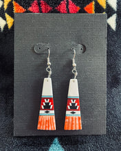 Load image into Gallery viewer, Multi-stone &amp; Shell Inlay Wedge Dangle Earrings- 17 Designs to Choose From

