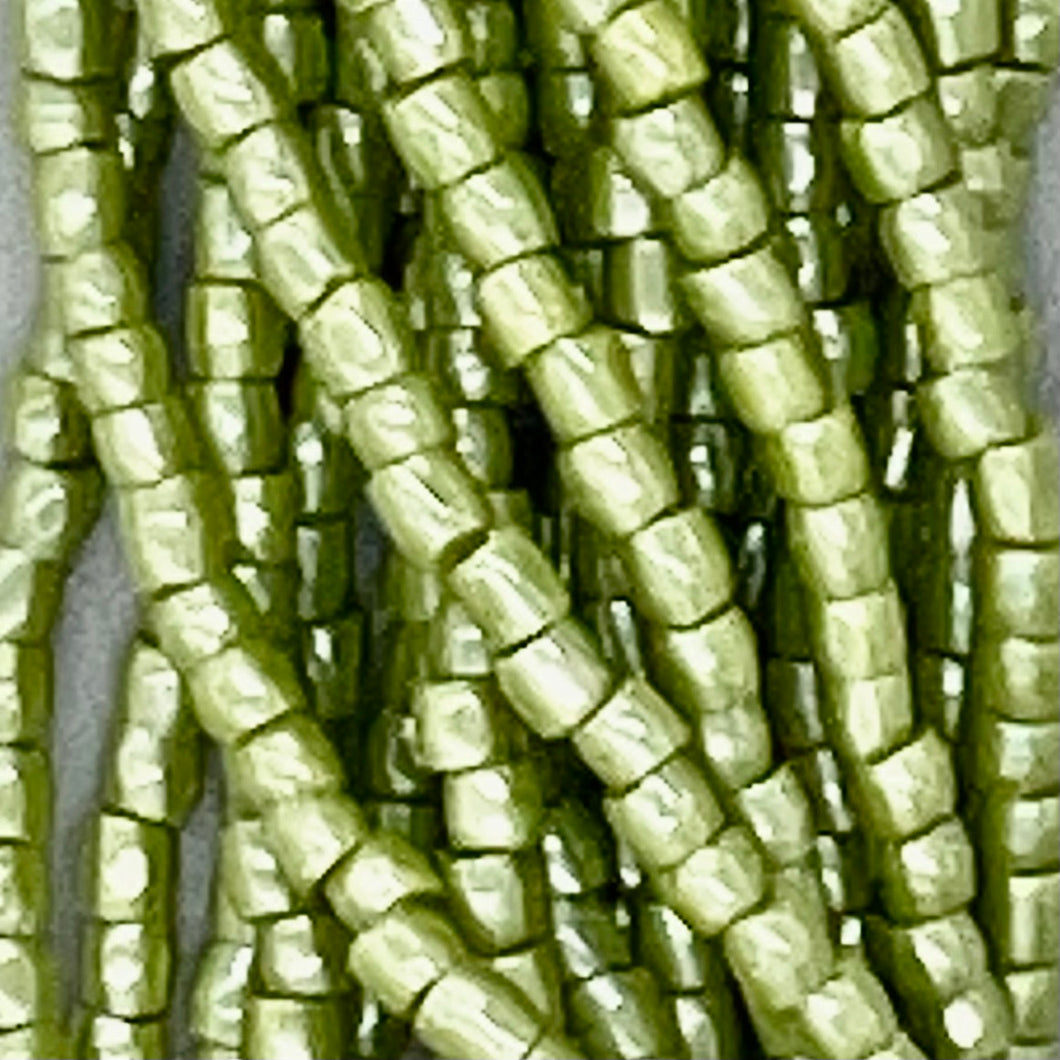 9/0 3 Cut 383-OV Olive Green Luster