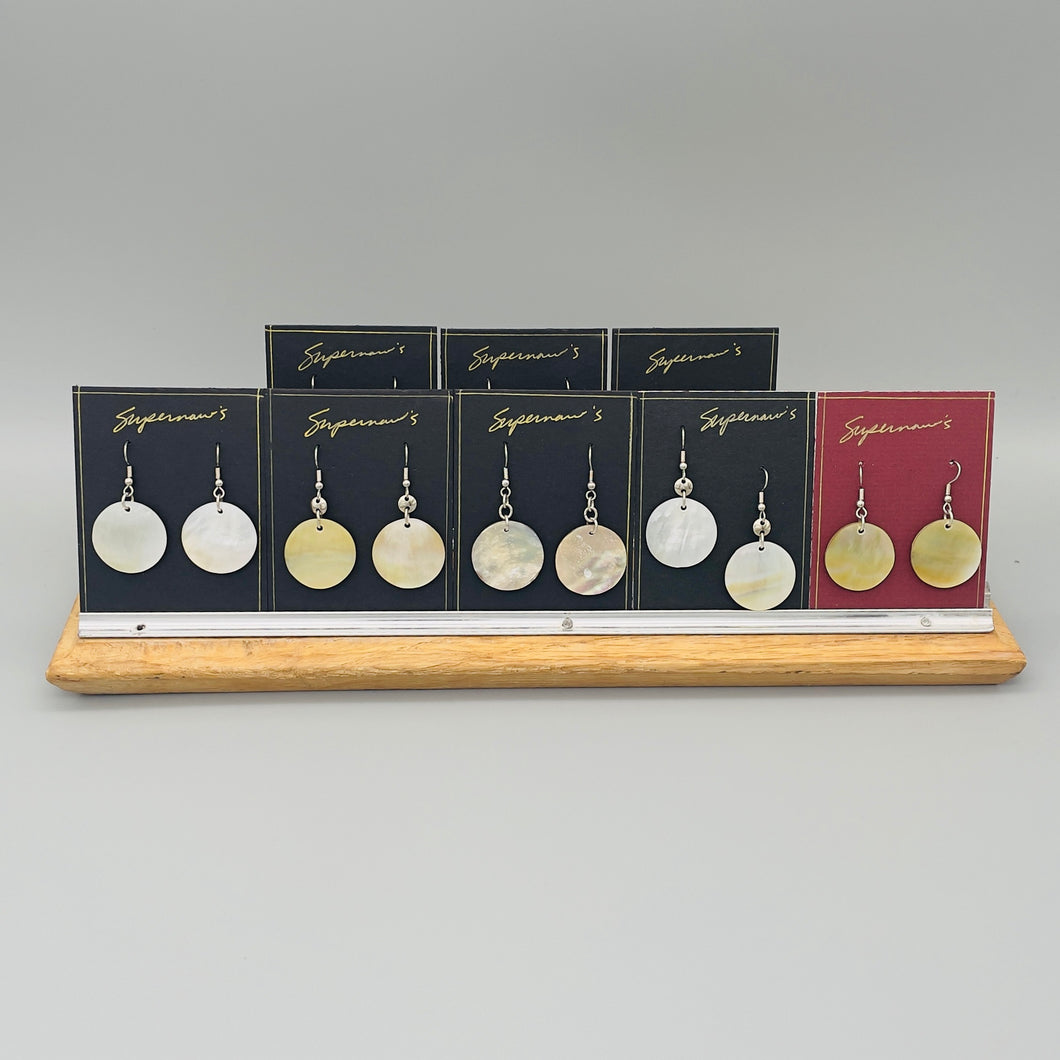 Abalone and Mother of Pearl Shell Earrings