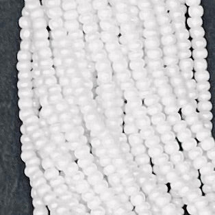11/0 Pearl White AB