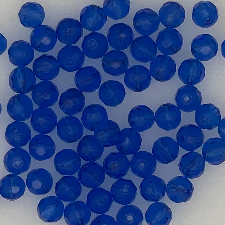 8mm 258 Capri Blue Transparent 80 pieces