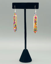 Load image into Gallery viewer, Corn Husk Beaded Earrings
