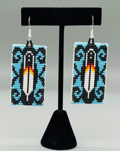 Load image into Gallery viewer, Beaded Feather Earrings
