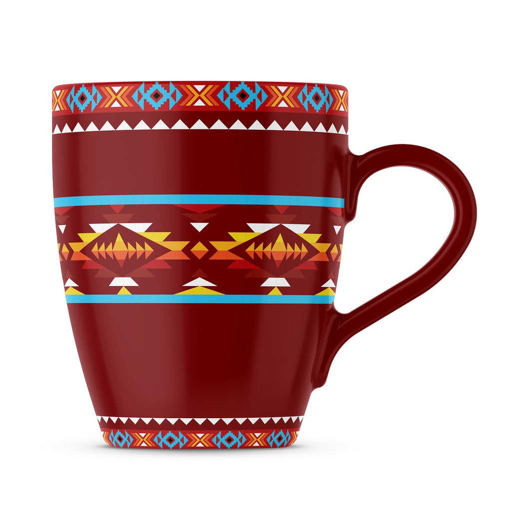 Deluxe Printed Ceramic Coffee Mug, 7 Lakes Design