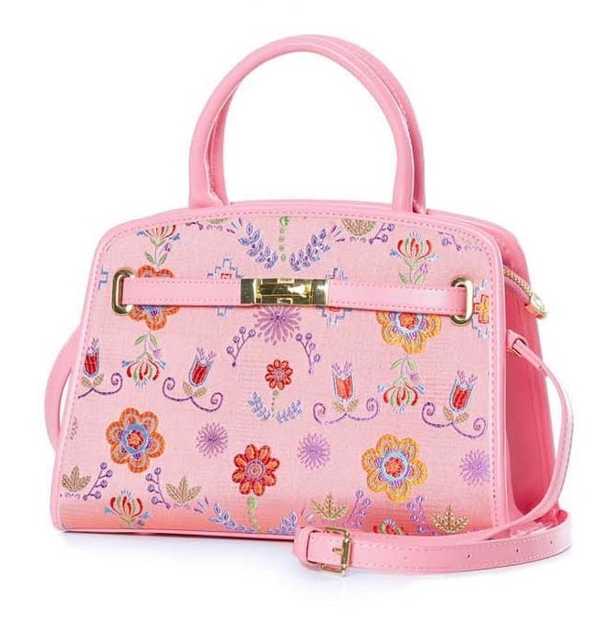 Jacquard Woven Purse Floral