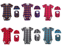 Load image into Gallery viewer, 3 pc. Onesie Set- Includes Onesie, Bib, and Soft Beanie. 18 months.
