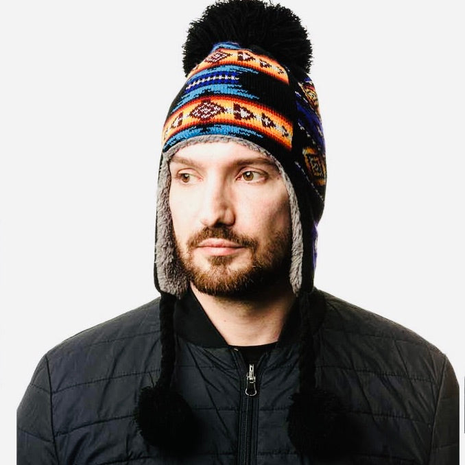 Knit Beanie with Sherpa Lining- One Size