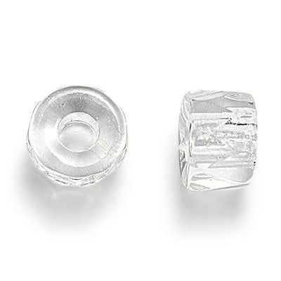 6mm Czech Glass Faceted Tile Beads (100 pcs)