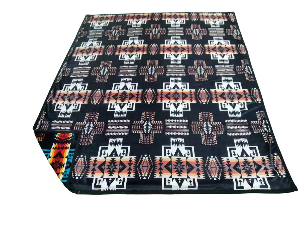 Nativo King Size 2 ply Plush Blanket
