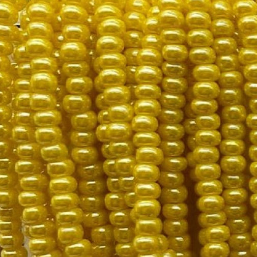 12/0 322 Lite Yellow Opaque Luster – Supernaw's Oklahoma Indian Supply
