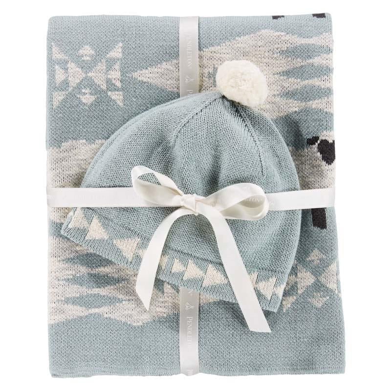 Pendleton Knit Baby Blanket w/ Beanie