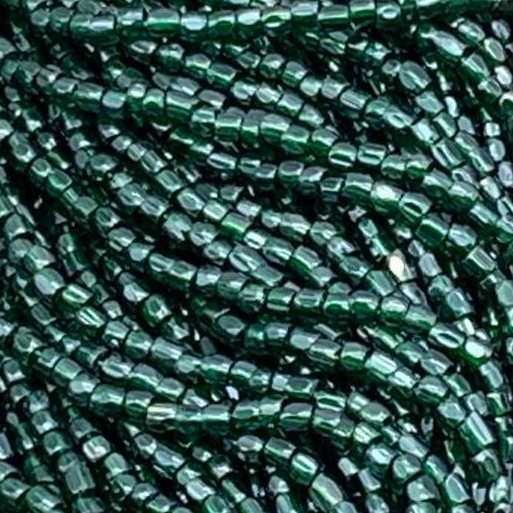 9/0 3cut 393 Deep Emerald Green Trans Luster